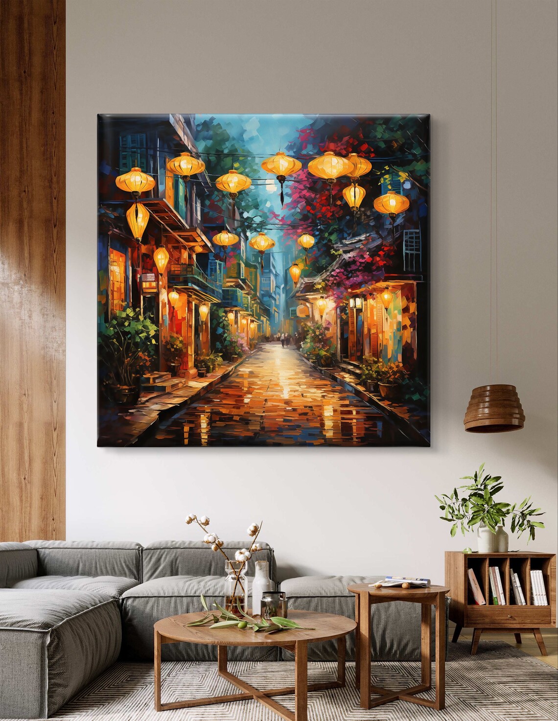 Hoi An Vietnam Lantern Street Scene Travel Poster - Image 5