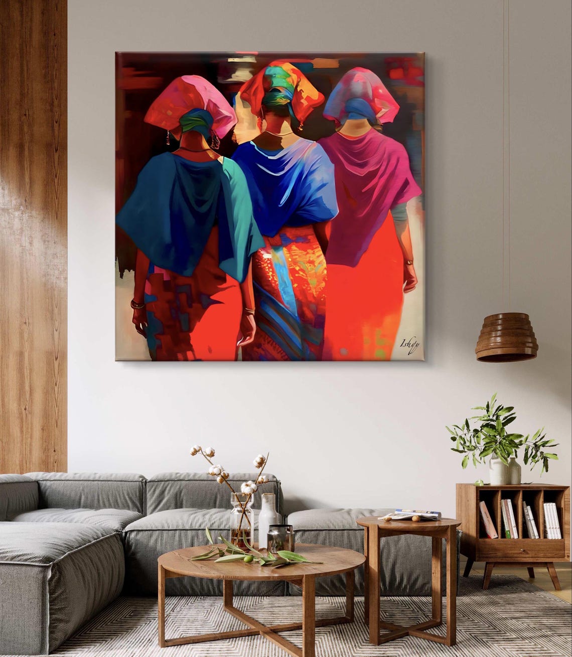 Three Women in Vibrant Traditional Attire Cultural Heritage Poster - Image 4