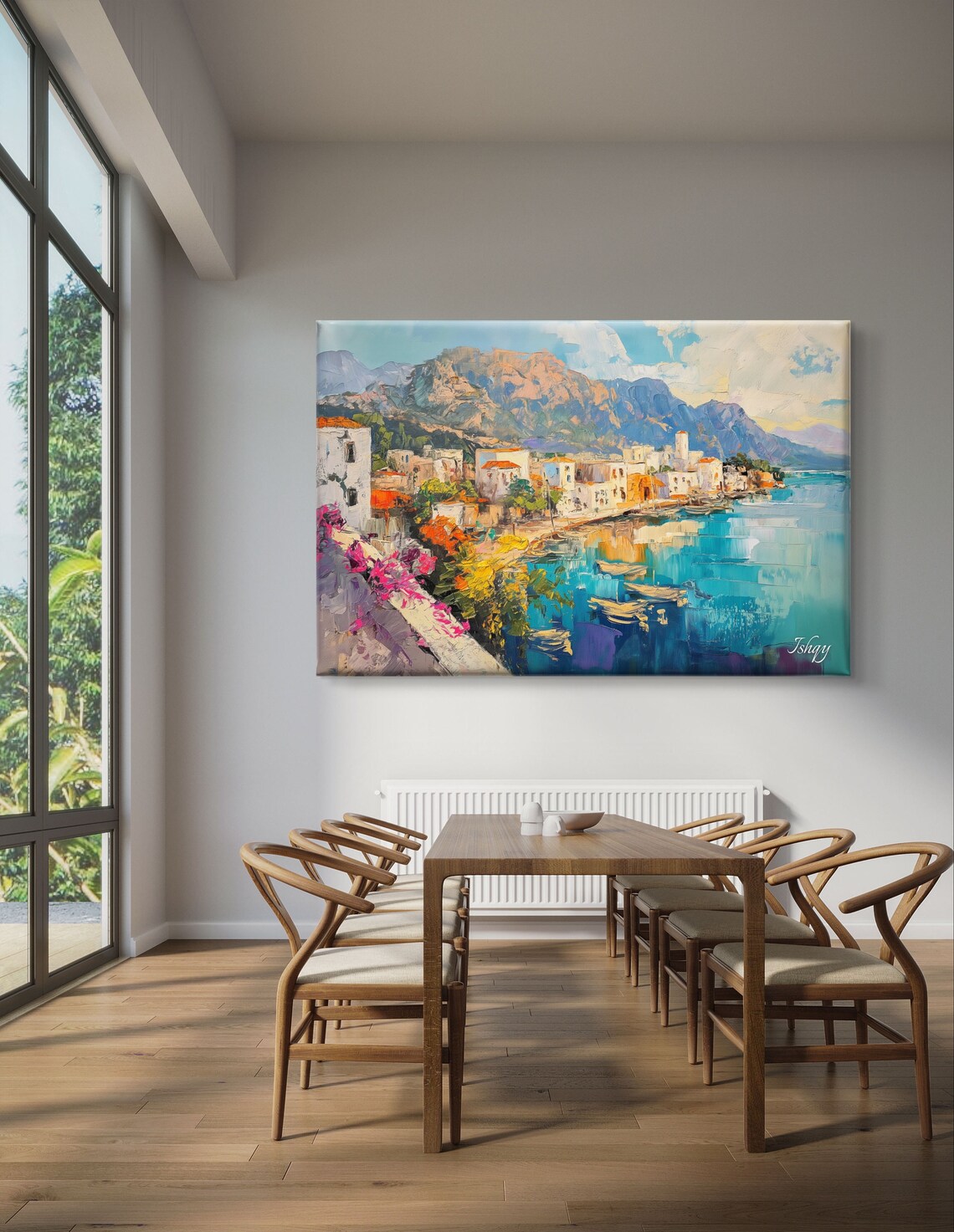 Kyrenia Cyprus Harbor with Turquoise Water and Mountains Poster - Image 6