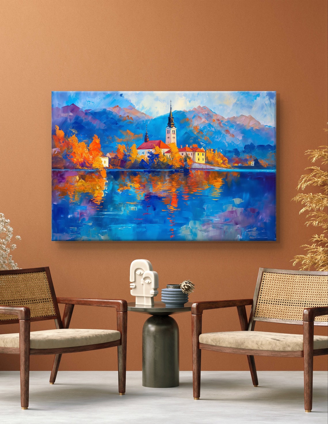 Lake Bled Slovenia Island Church with Autumn Reflections Travel Poster - Image 4