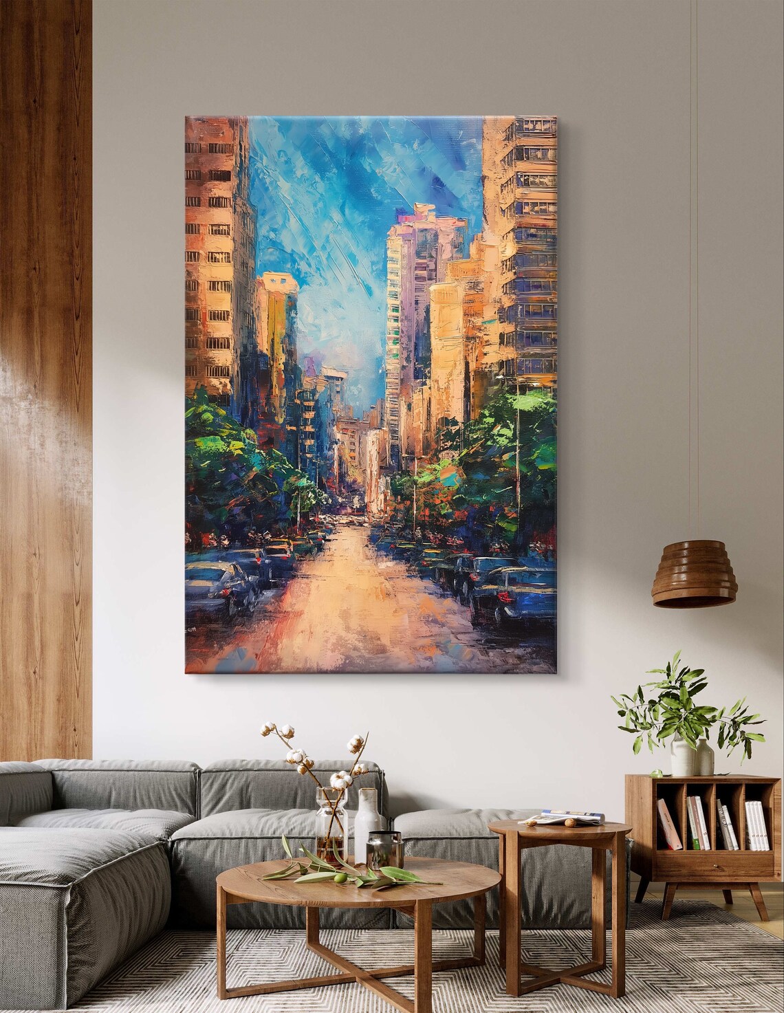 Beirut Lebanon Street Canyon Buildings Blue Sky Cityscape Art Poster - Image 3