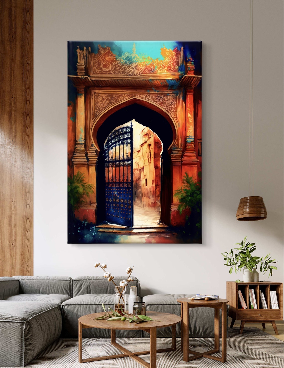 Ornate Indian Archway With Open Iron Gate Heritage Decor Poster - Image 5