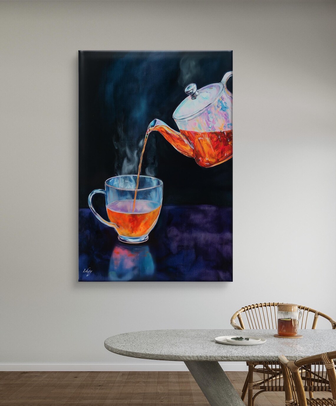 Tea Wall Art, Elegant Minimalist Kitchen Art Print - Image 5