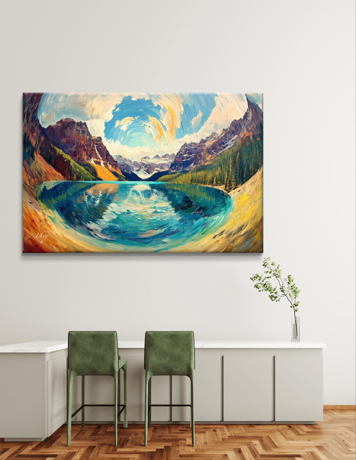 Banff National Park Turquoise Lake Rocky Mountain View Poster - Image 4