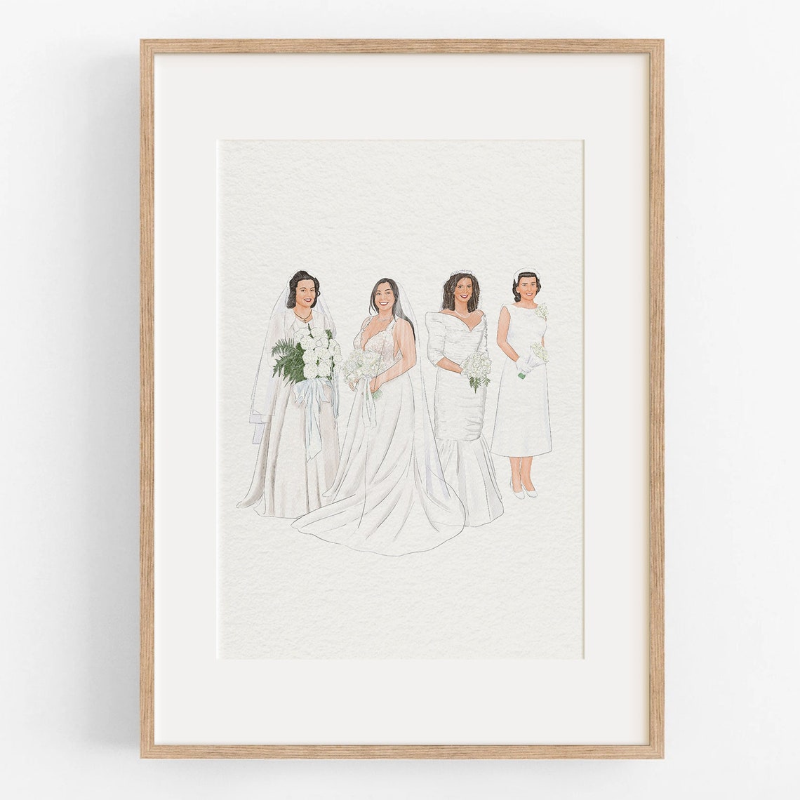 Generational Wedding Portrait Mom Gift From Daughter Mother Of The Bride Gifts Marriage Gift Meaningful Mother Of Groom Gift