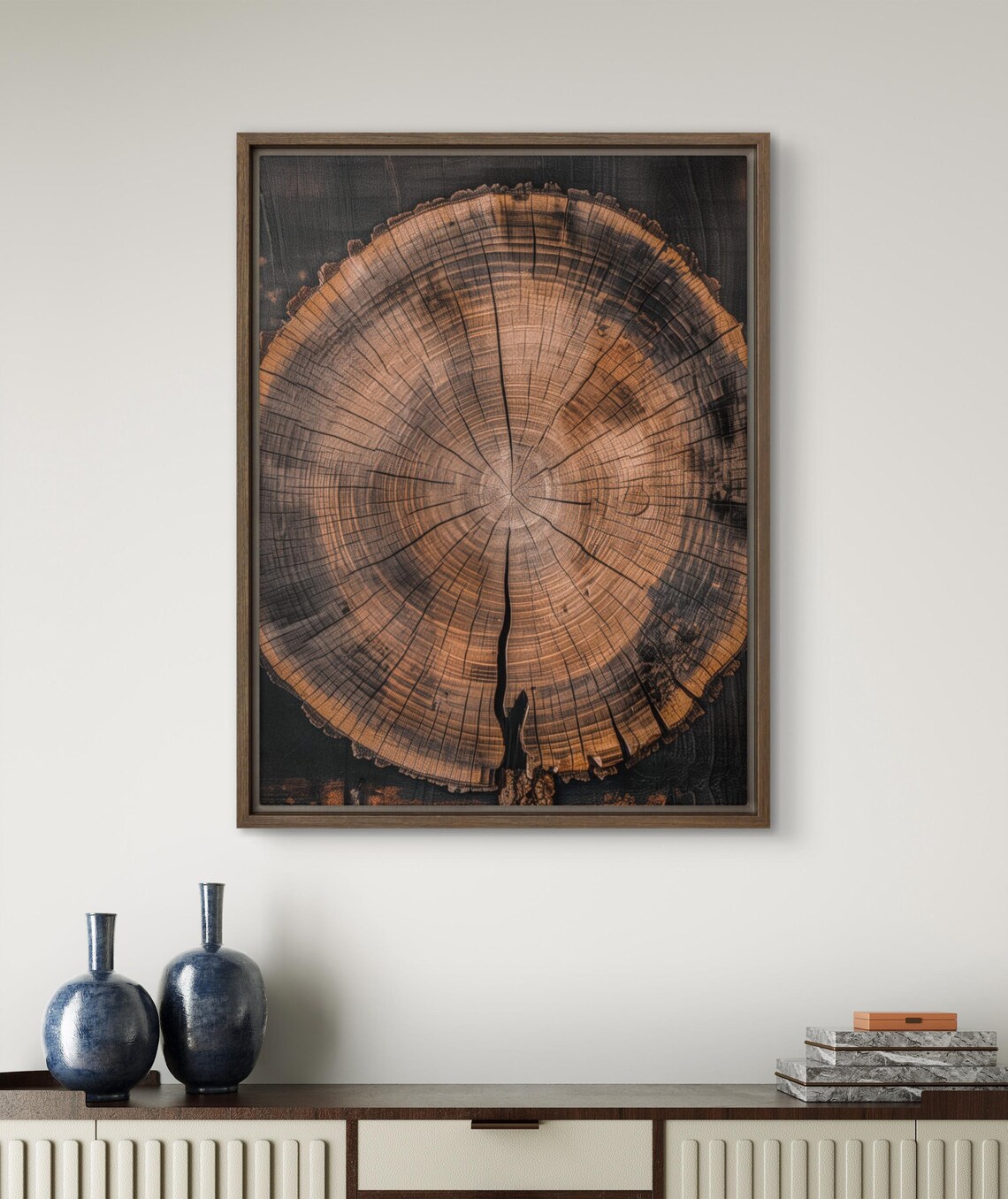 Rustic Tree Ring Art Print, Modern Farmhouse Decor - Image 3