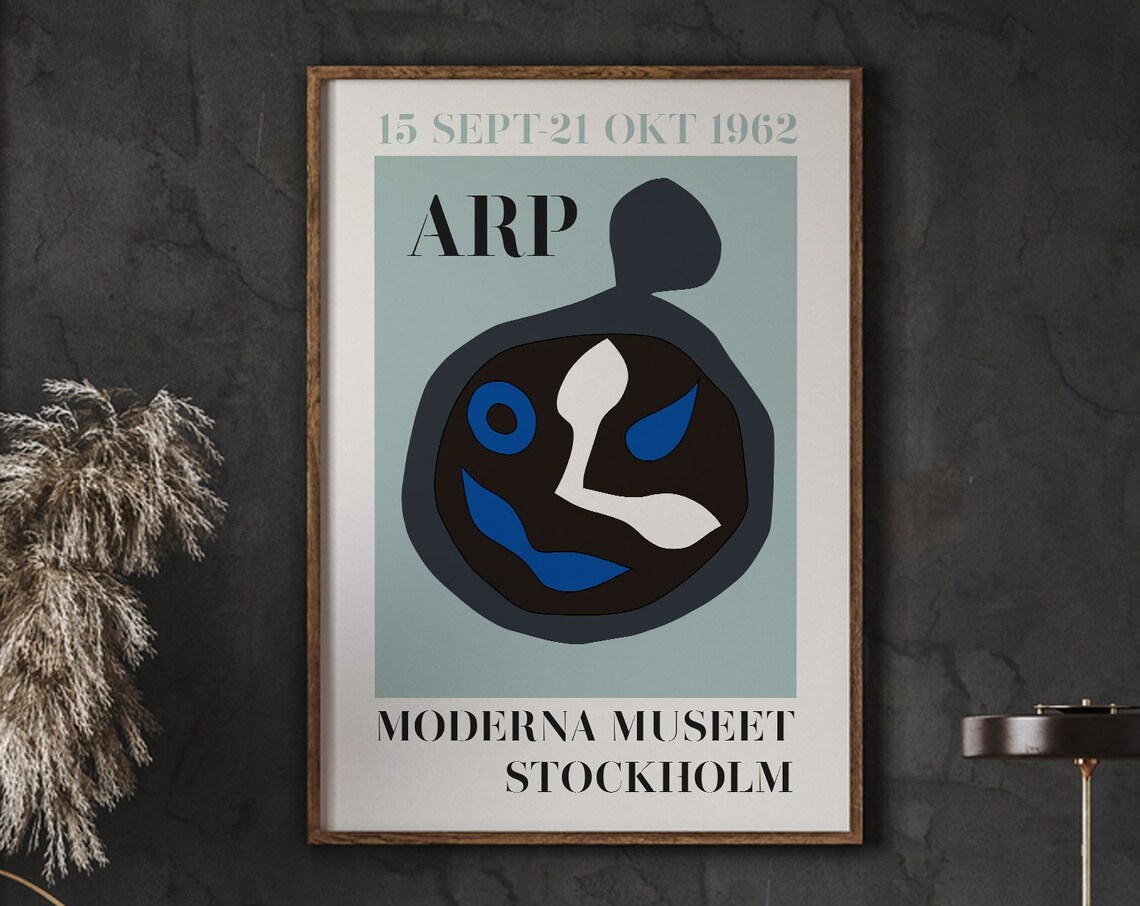 Jean Arp Abstract Art Exhibition Moderna Museet Stockholm 1962 Poster