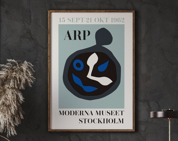 Jean Arp Abstract Art Exhibition Moderna Museet Stockholm 1962 Poster