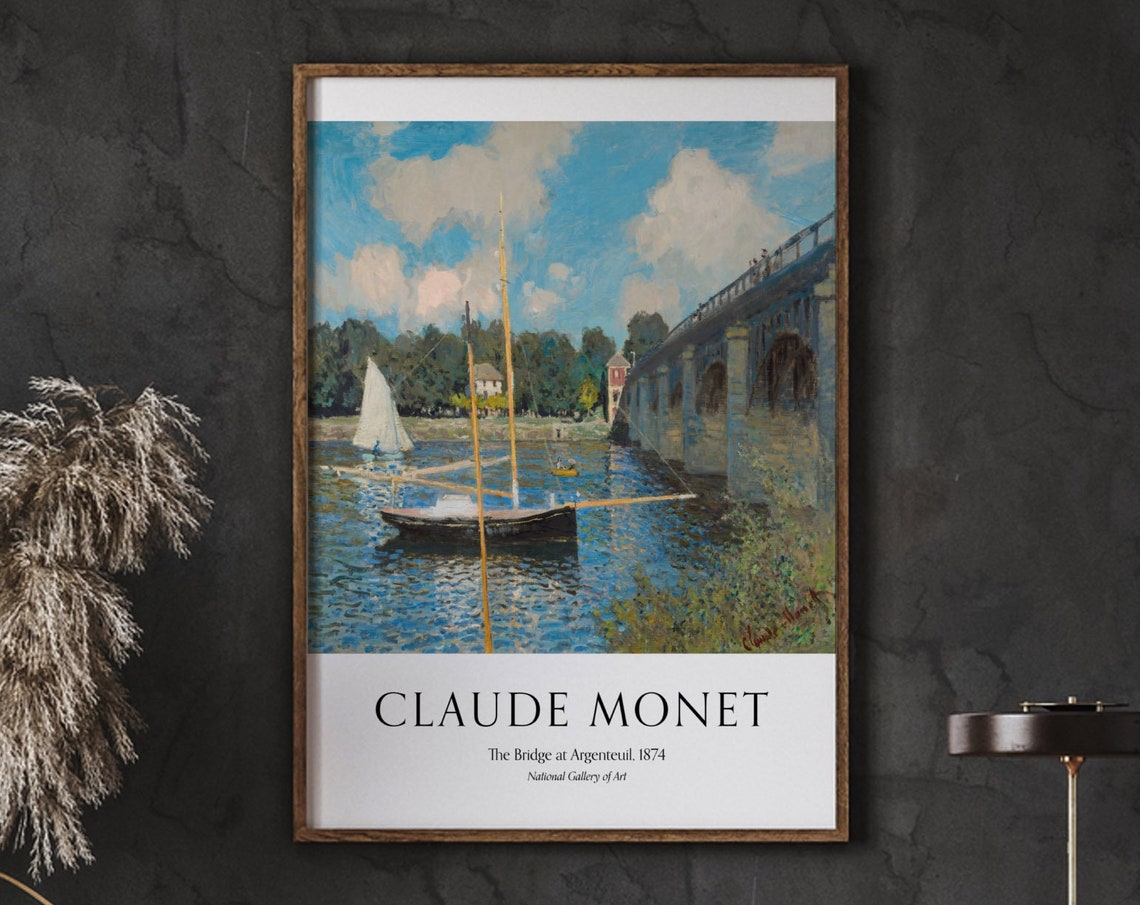 Claude Monet The Bridge At Argenteuil 1874 Impressionist Poster