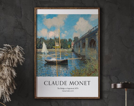Claude Monet The Bridge At Argenteuil 1874 Impressionist Poster