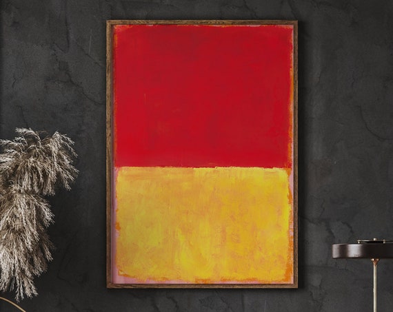 Mark Rothko Poster Print Red And Yellow Wall Art A Exhibition As Housewarming Gift Or Livingroom Decor