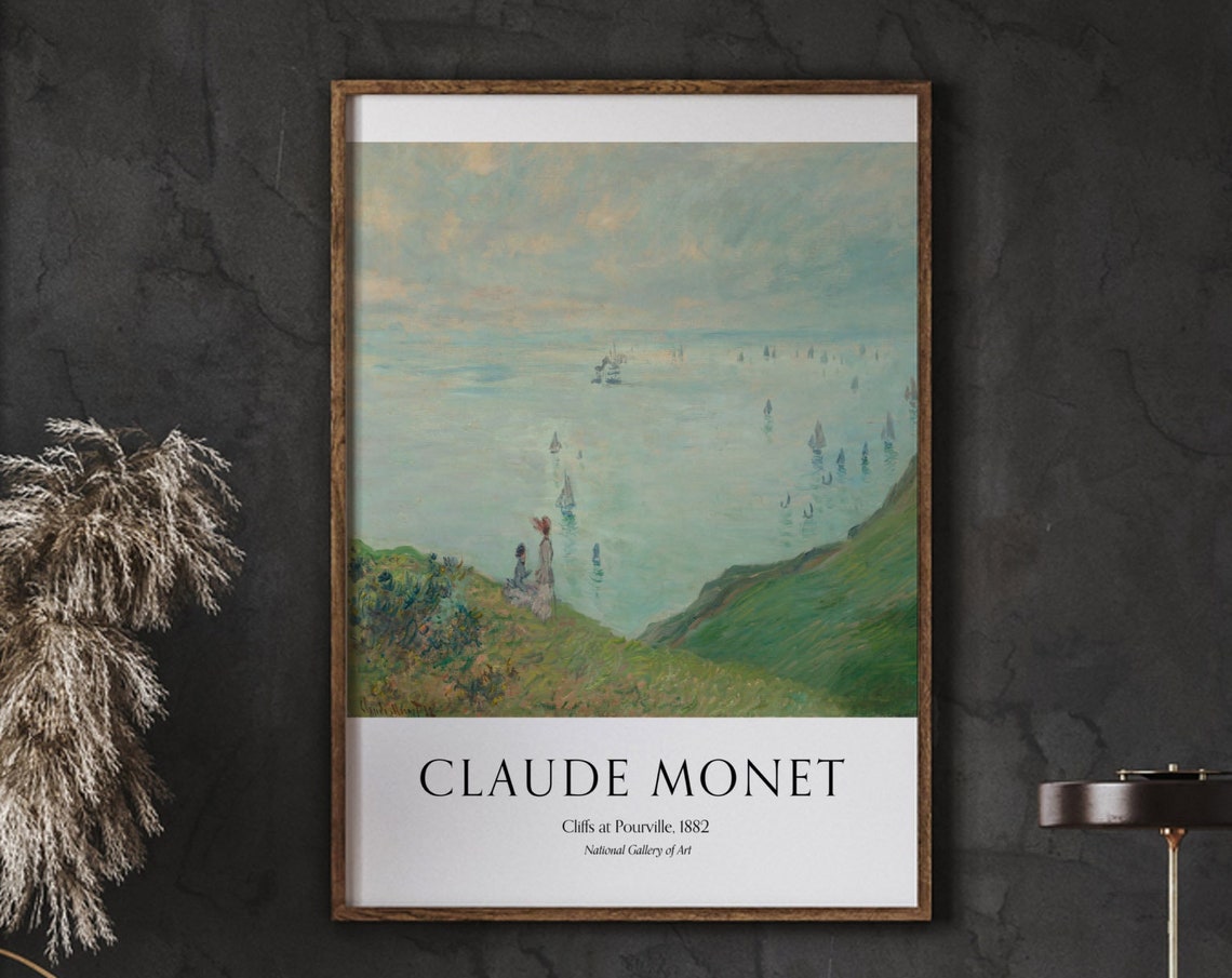 Monet Poster Cliffs At Pourville1882 Premium Posters Museum Of Modern Art Exhibition Wall Gallery
