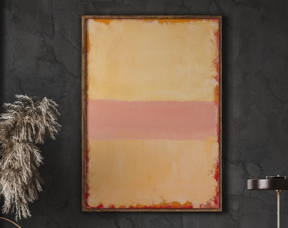 Mark Rothko Style Warm Yellow Ochre Abstract Color Field Poster