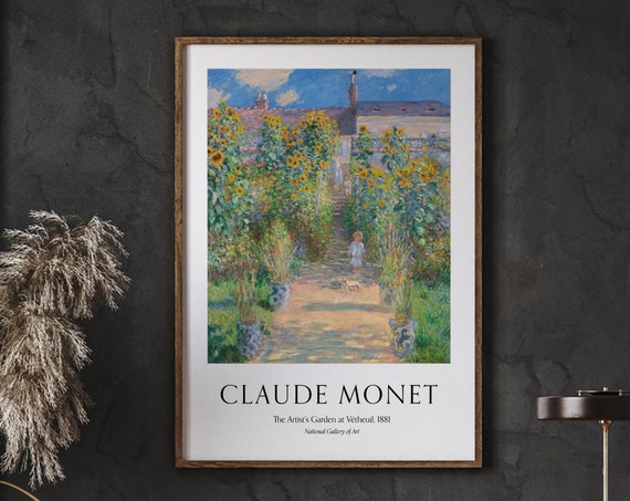 Claude Monet Poster The Artists Garden At Vetheuil1881 Premium Posters Wall Art