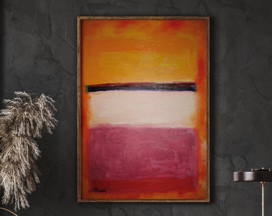 Mark Rothko Orange On Purple Vintage Poster Print