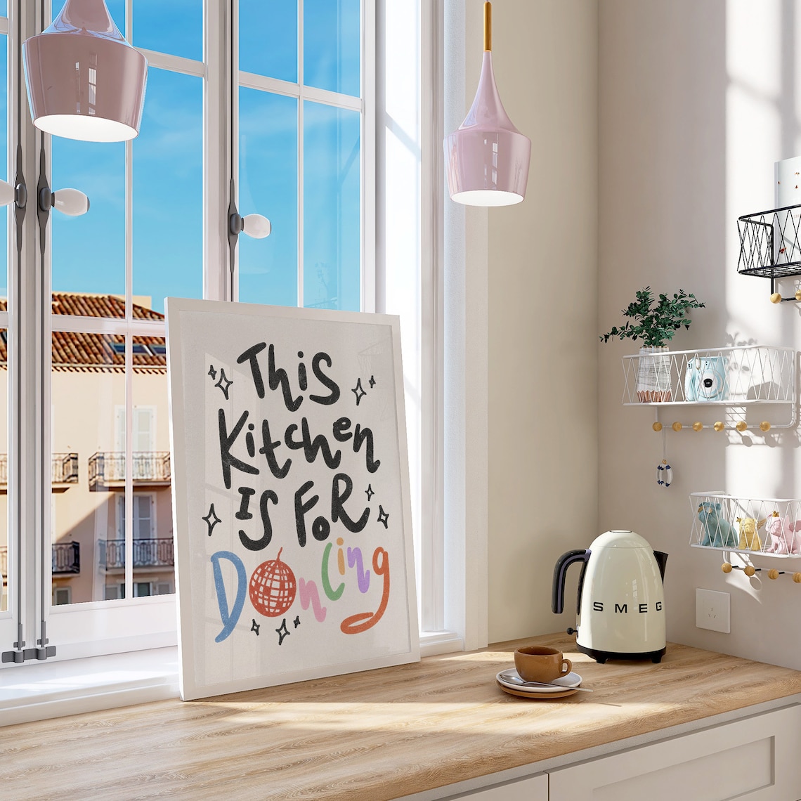 Kitchen Is For Dancing Retro Kitchen Disco Print - Image 4