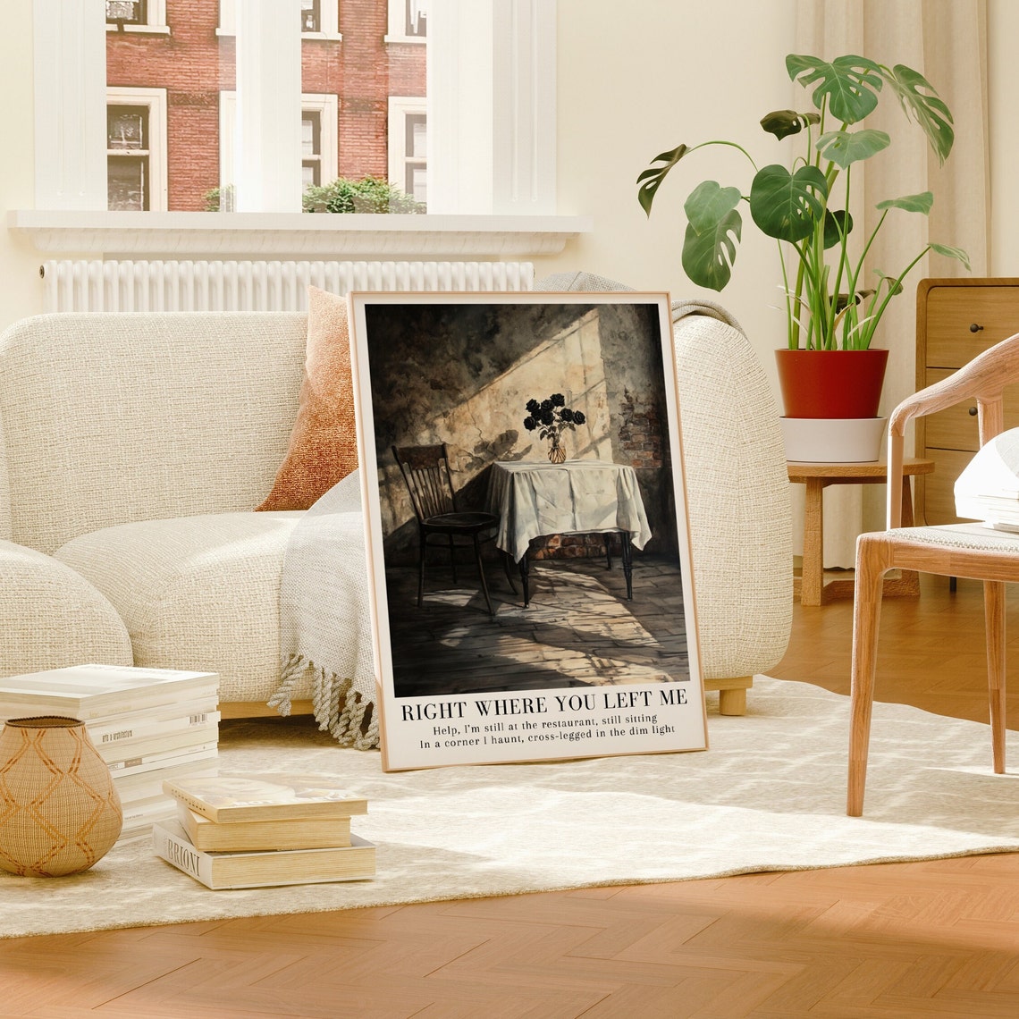 Right Where You Left Me Taylor Swift Restaurant Scene Lyric Poster - Image 2