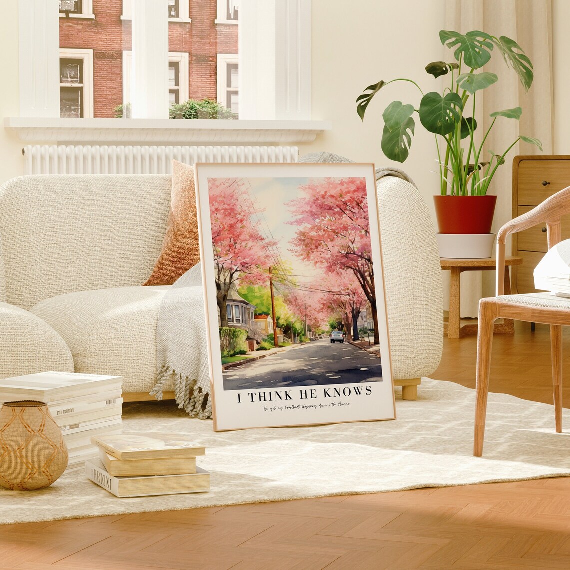Taylor Swift I Think He Knows Cherry Blossom Street Lyric Poster - Image 2