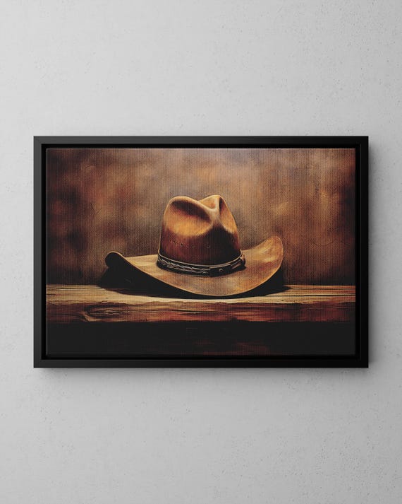 Rustic Realistic Oil Palette Style Painting Art Print Or Canvas Ranch Home Wall Decor Vintage Southwestern Wild West Classy