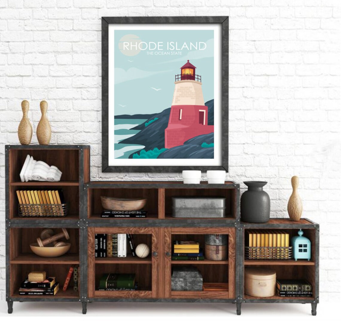 Newport Rhode Island Retro Travel Poster, Coastal Wall Art - Image 2