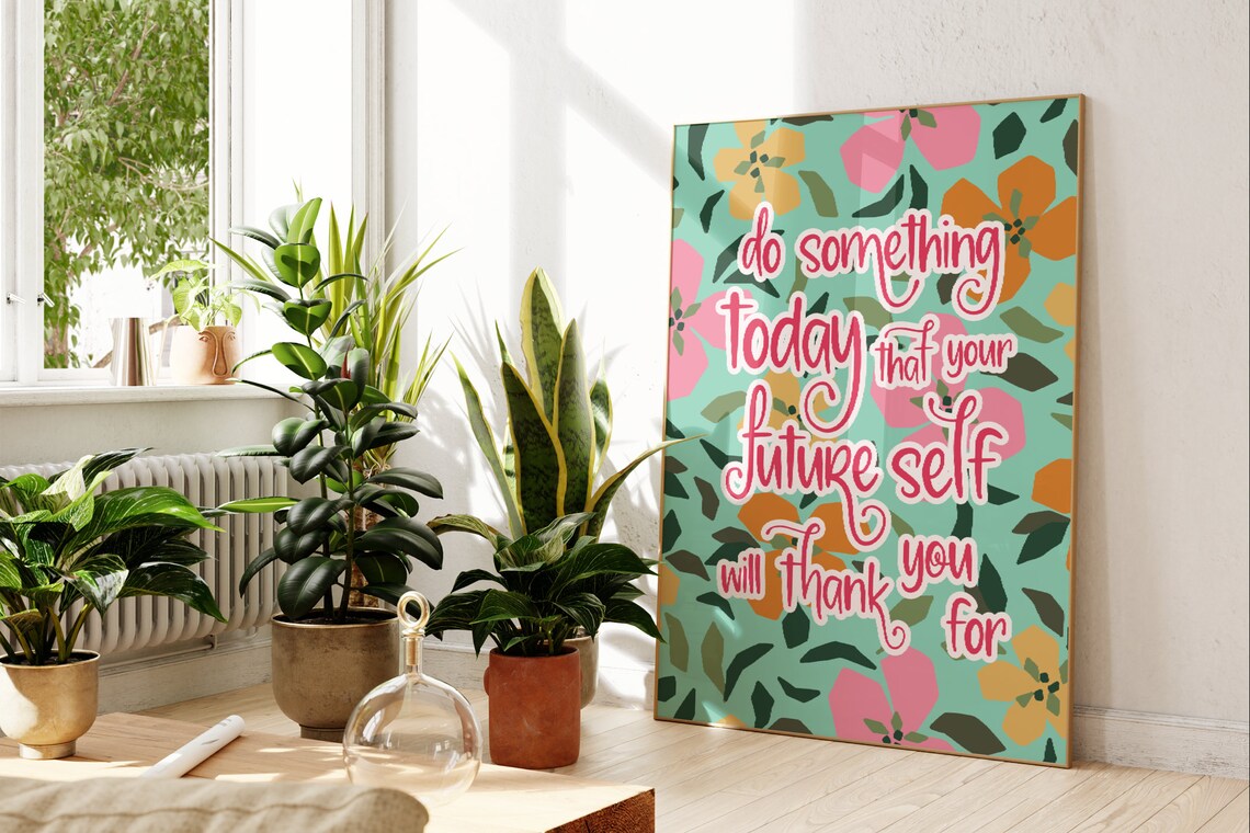 Motivational Quote Tropical Botanical Art Print