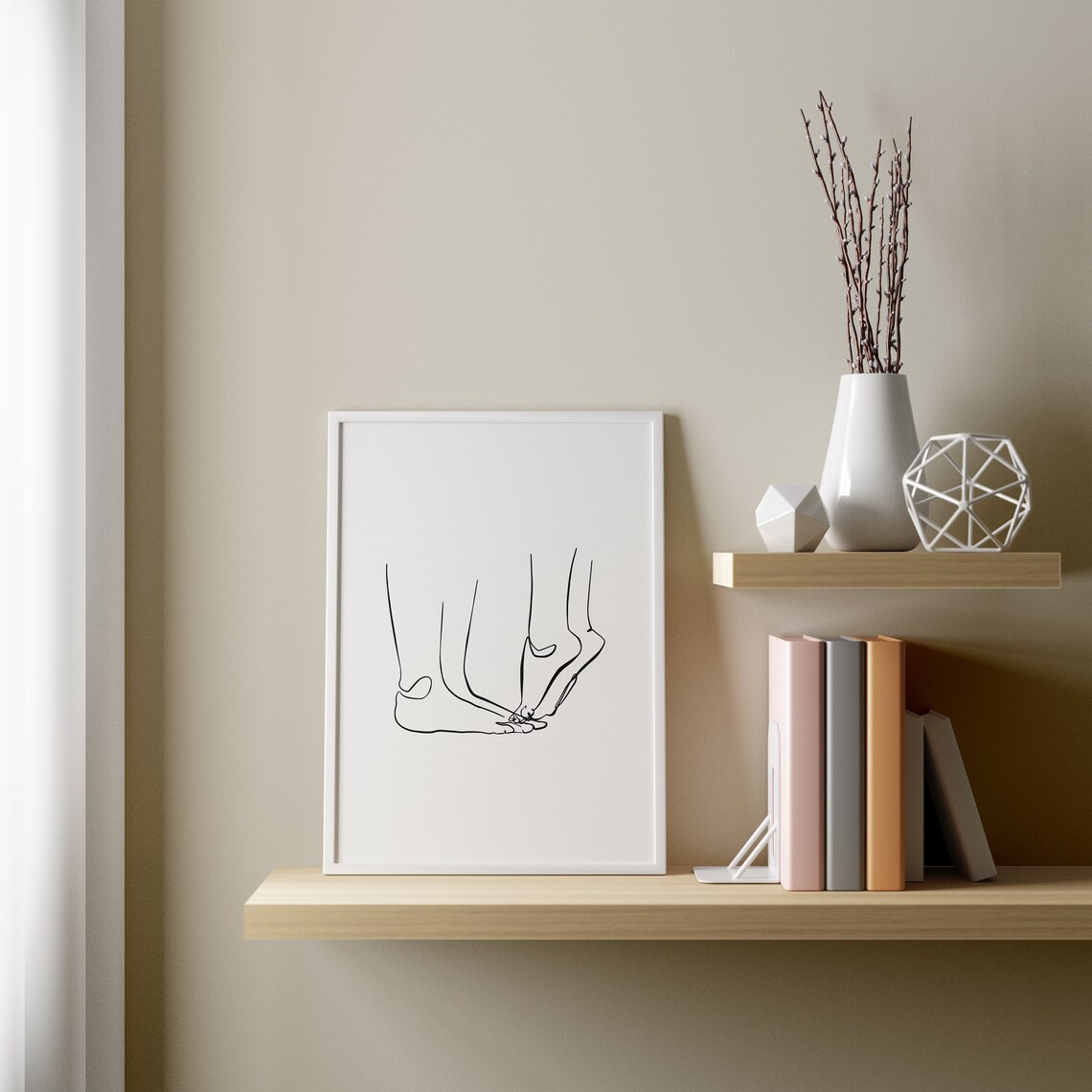 Couples Feet Print, Boho Valentine Love Art Print - Image 2