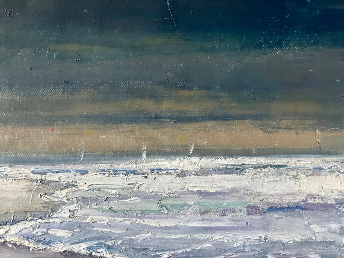 Oil Painting Sea Painting Beach Painting Landscape Painting Oil On Modern Oil Painting Home Decoration Boho Wall Decor Home Decor - Image 5