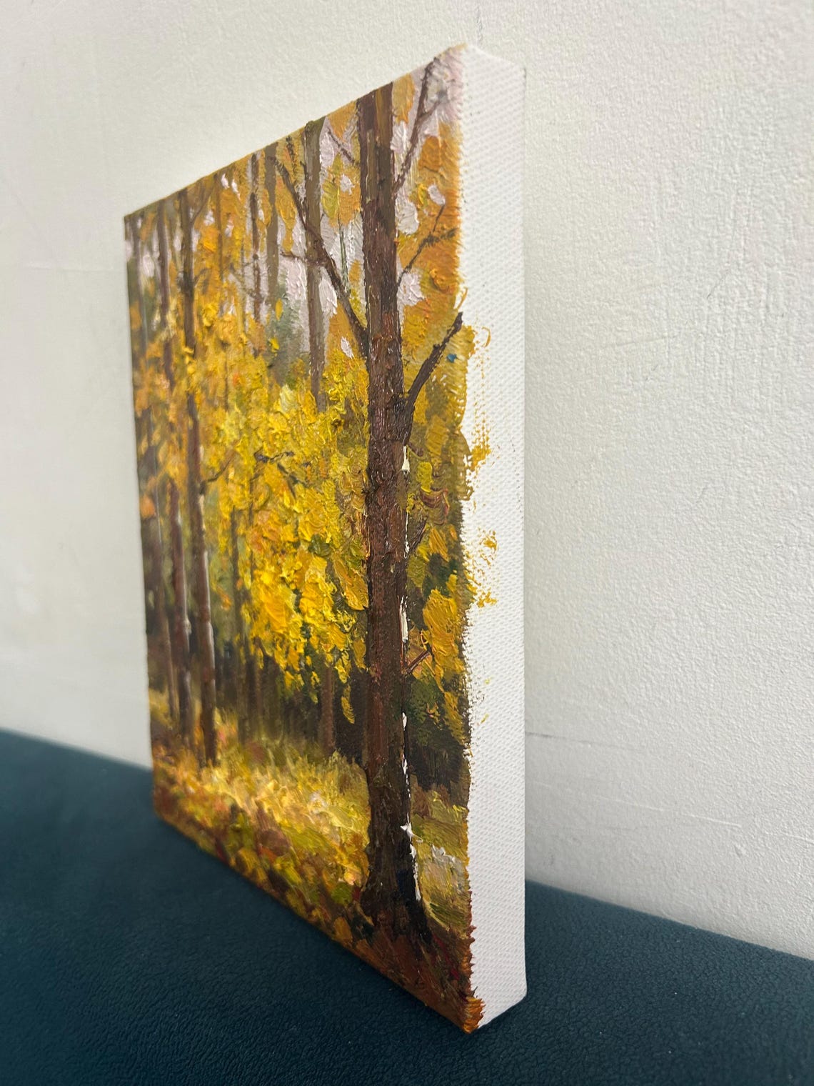Original Landscape Oil Painting Small Oil Painting Home Hanging Painting Wall Art On Autumn Landscape Painting Gifts - Image 3