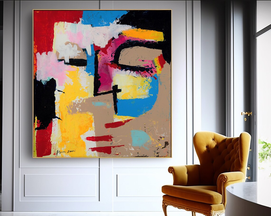 Bold Abstract Painting, Modern Wall Art Print