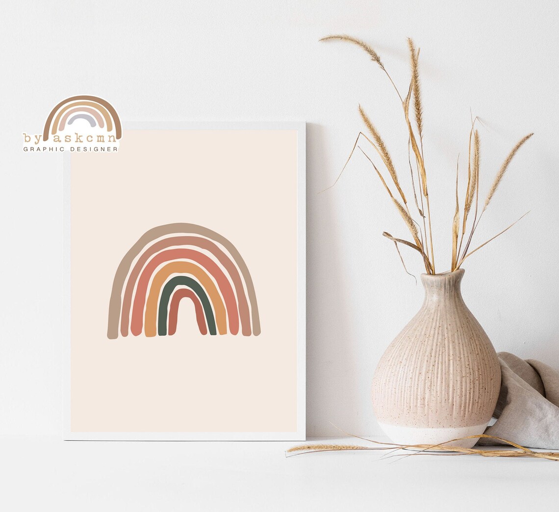 Rainbow Wall Decor Print Living Room Art Print Bedroom Wall Art Nursery Print Art Boho Wall Art Baby Room Poster Wall Decor Print - Image 4