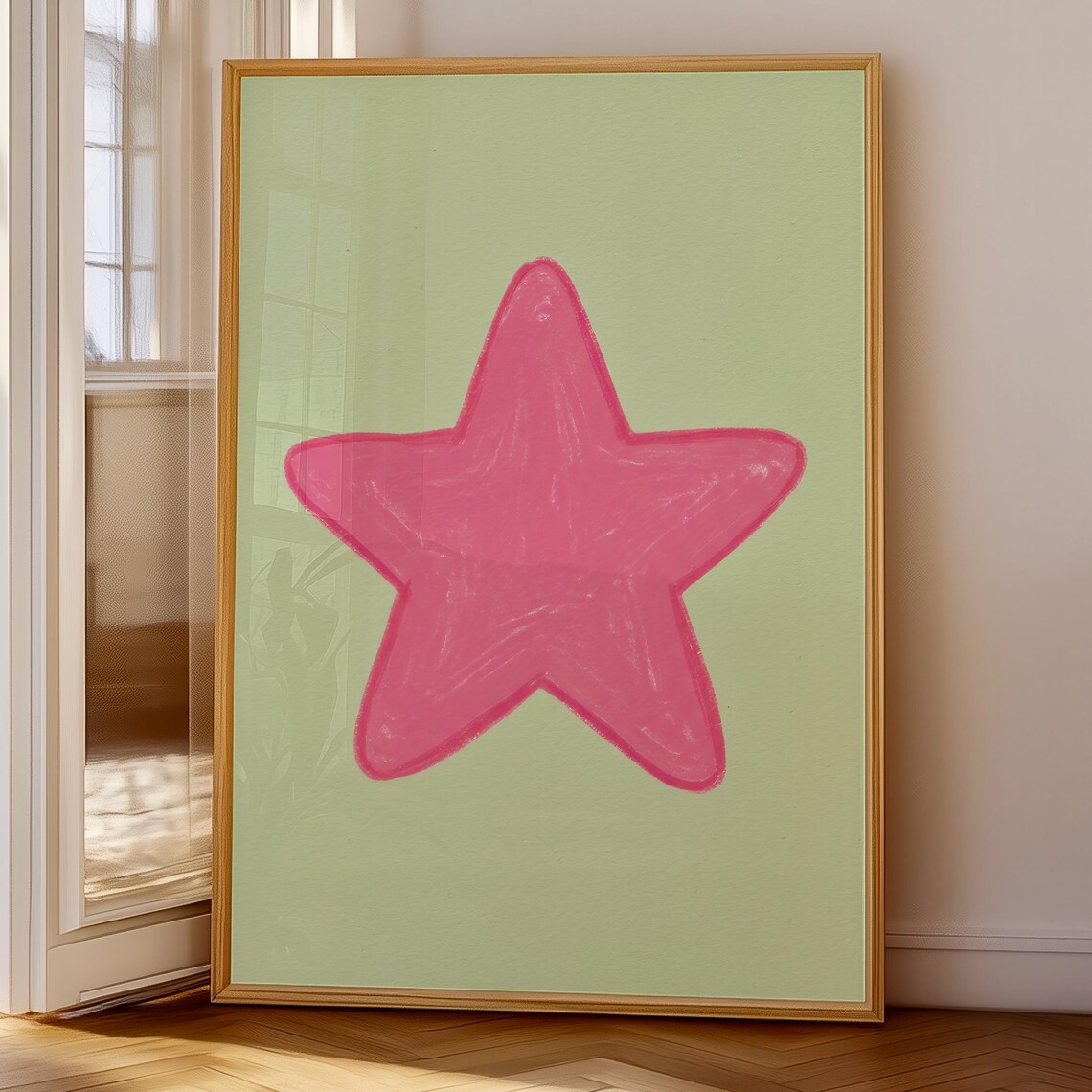 Hand Drawn Star Trendy Decor Wall Art Print