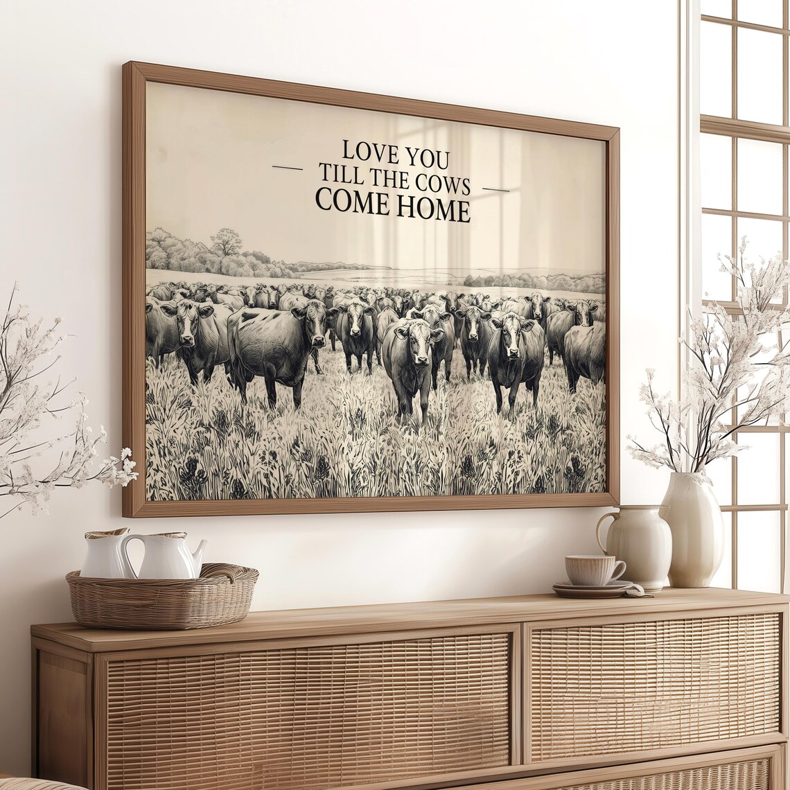 I Love You Till The Cows Come Home, Rustic Love Poster