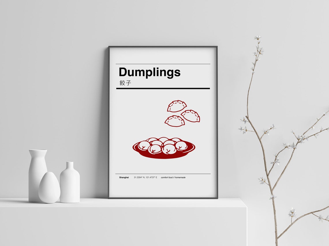 Dumplings Jiaozi Chinese Food Art Print - Image 3