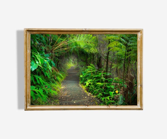 Forest Path Oil Painting Print Instant Scenic Wall Art For Home Decor Beautiful Inviting Nature Landscape Museum