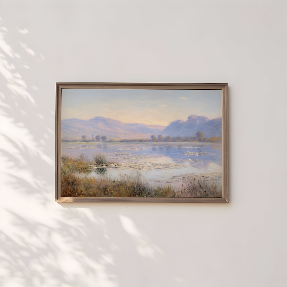 Tranquil Lake Reflections With Purple Mountains At Dawn Poster - Image 2