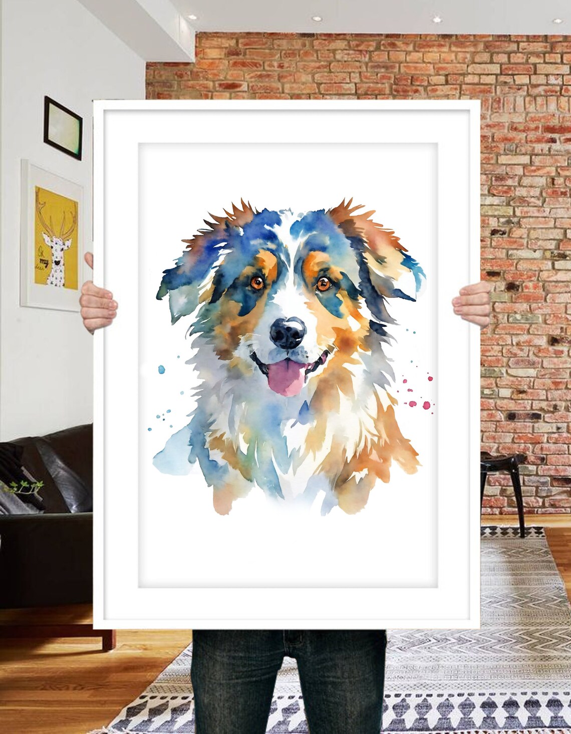 Watercolor Dog Portrait, Pet Memorial Art Print - Image 4