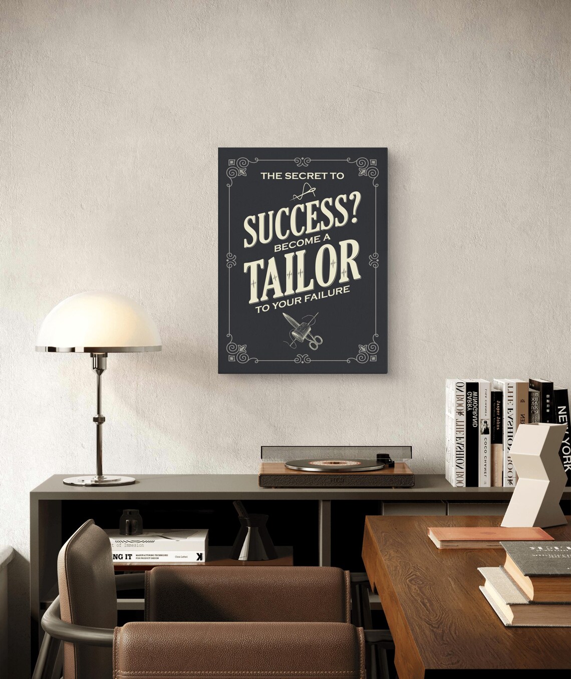 The Secret to Success Become a Tailor to Your Failure Quote Wall Art Poster - Image 4