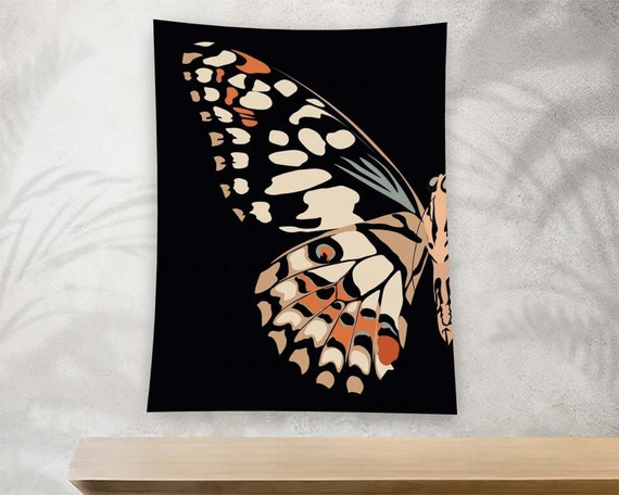 Butterfly Tapestry Minimalist Tapestry Cute Tapestry Baby Room Tapestry Girl Room Tapestry Nursery Tapestry Wall Hanging Wall Tapestry