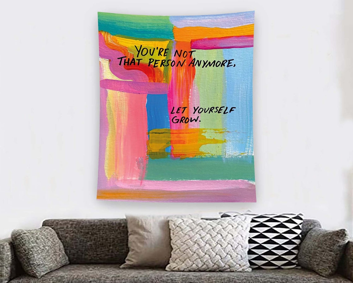 Inspirational Growth Quote Colorful Abstract Paint Motivational Poster - Image 2