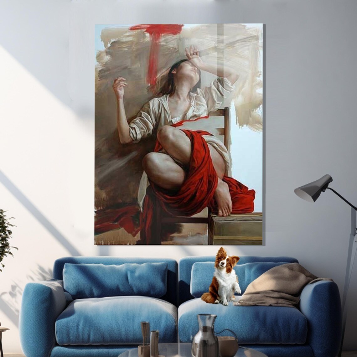 Seated Woman Red Dress Classical Oil Painting Portrait Gallery Poster - Image 3