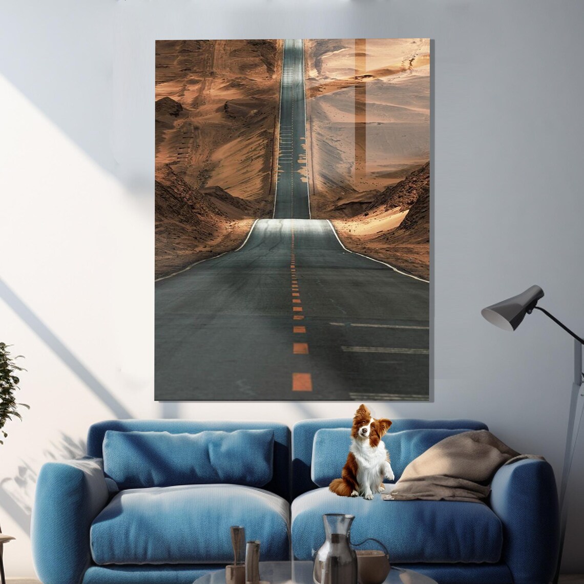 Endless Desert Highway Vanishing Point Road Through Dunes Travel Poster - Image 3