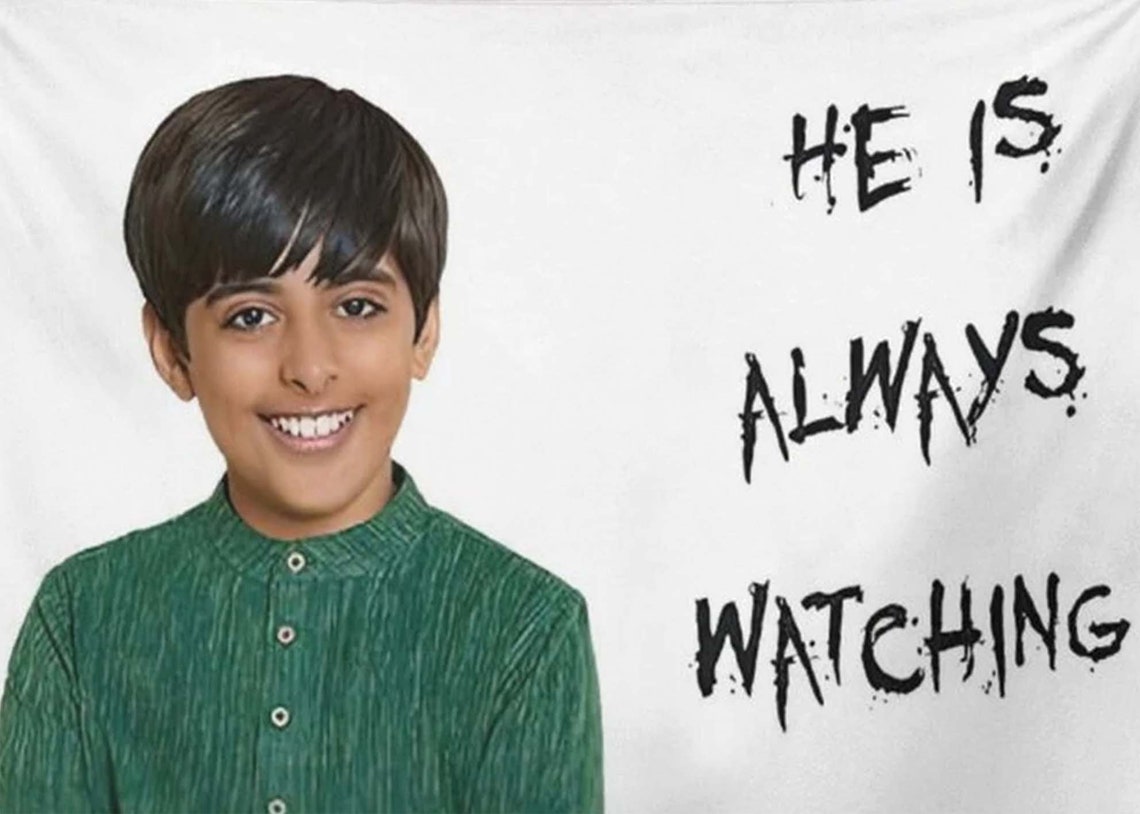 He Is Always Watching Funny Meme Portrait Joke Novelty Dorm Poster - Image 3