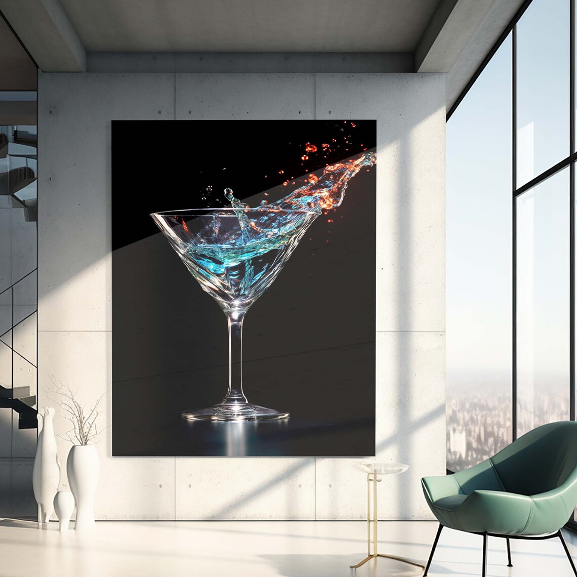 Tempered Glass Wall Art Office Wall Decor Luxury Wall Decor Modern Wall Decor Wall Decor Over The Bed - Image 3