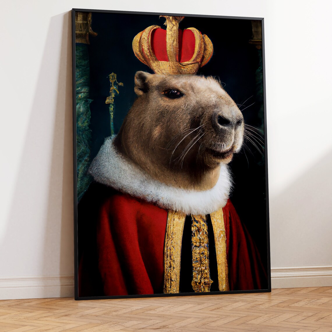 Capybara In The Middle Ages, Funny Animal Portrait - Image 2