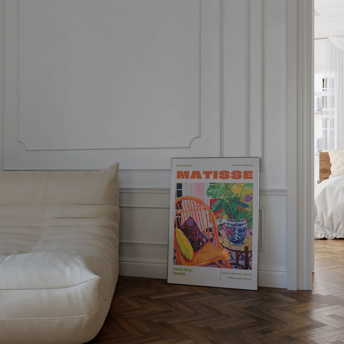 Matisse Nice France Rattan Chair Tropical Exhibition Art Poster - Image 3