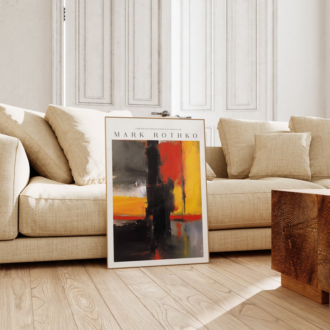 Mark Rothko Black Red Yellow Abstract Color Field Art Poster - Image 2