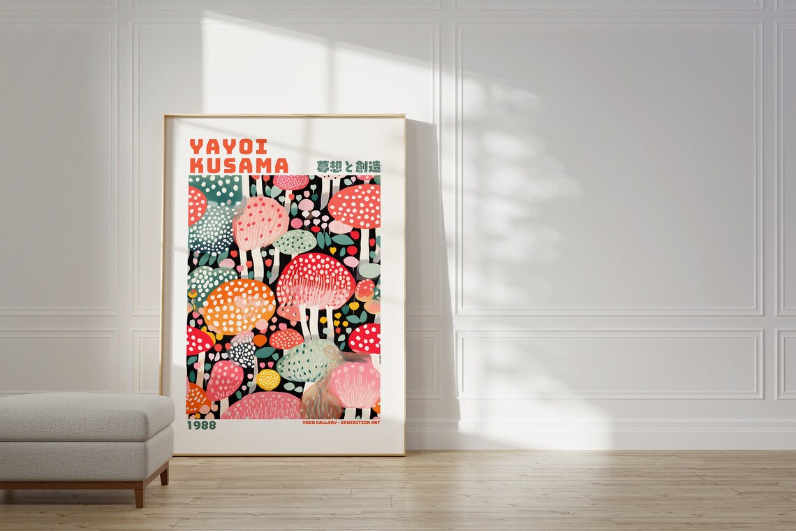 Yayoi Kusama Abstract Japanese Wall Art Poster