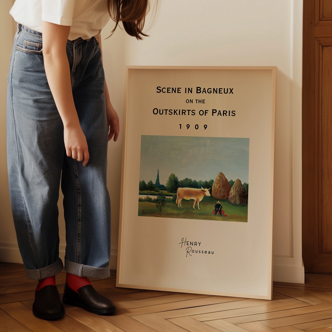 Henri Rousseau Bagneux Paris Outskirts 1909 Cow Field Rural Poster - Image 5