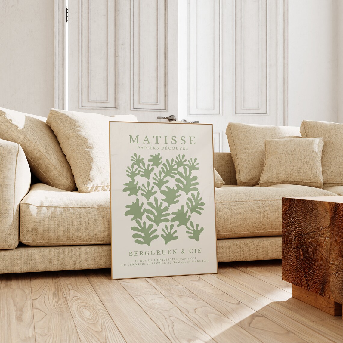 Matisse-Inspired Minimalist Neutral Poster Art - Image 4