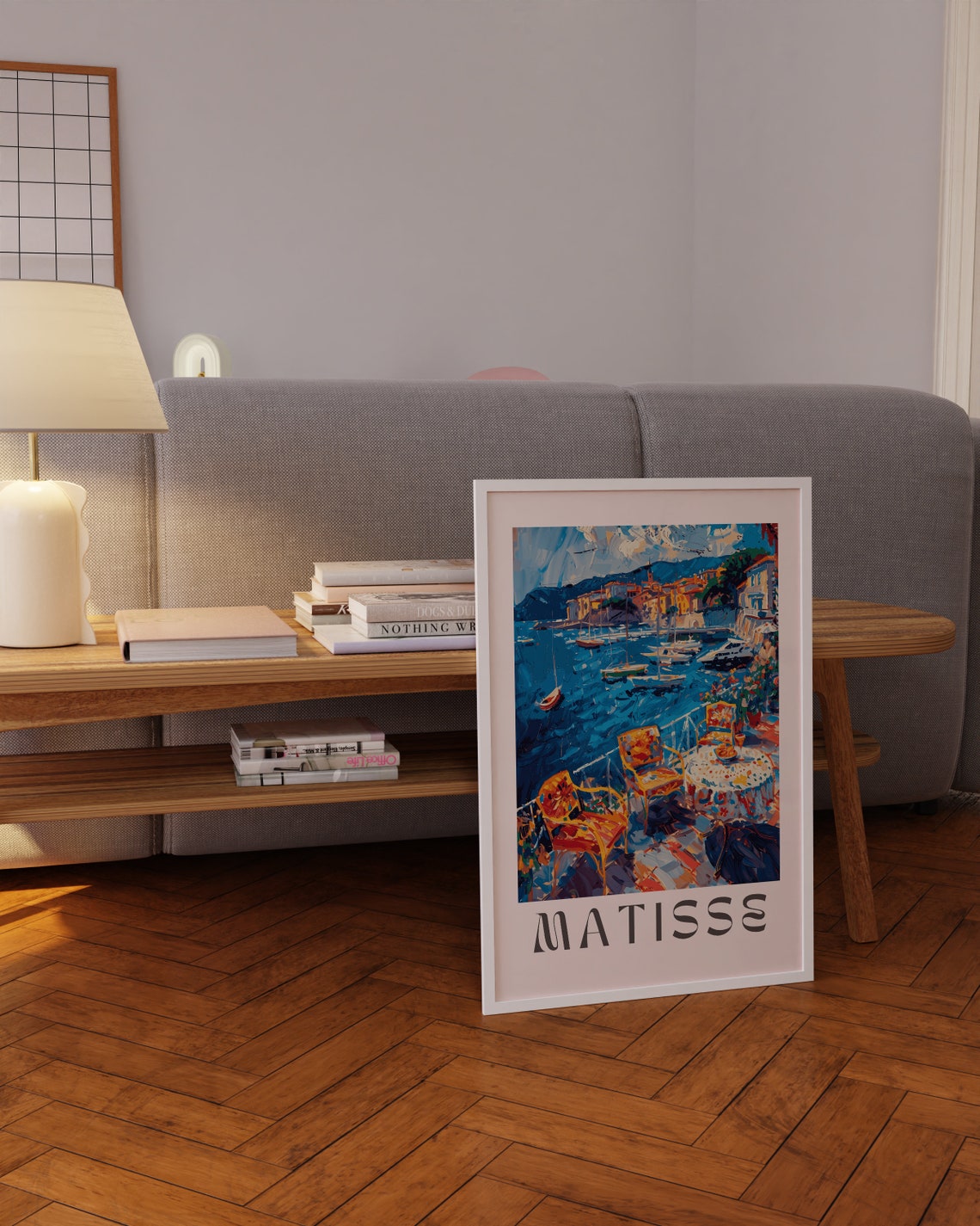 Matisse Sunny Harbor Terrace Cafe Table Boats Coastal Art Poster - Image 3
